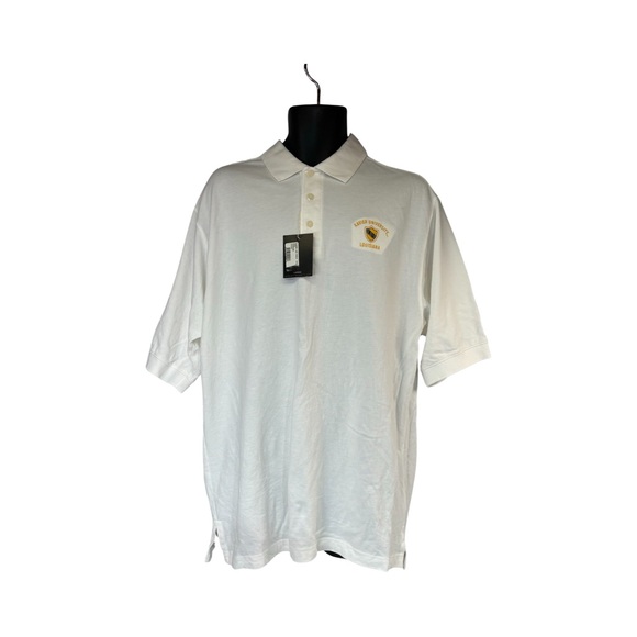 Xavier University Louisiana Mens White Polo Shirt Size L Vintage NWT - Picture 3 of 12